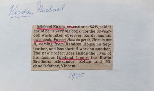 Michael Korda cédula